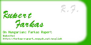 rupert farkas business card